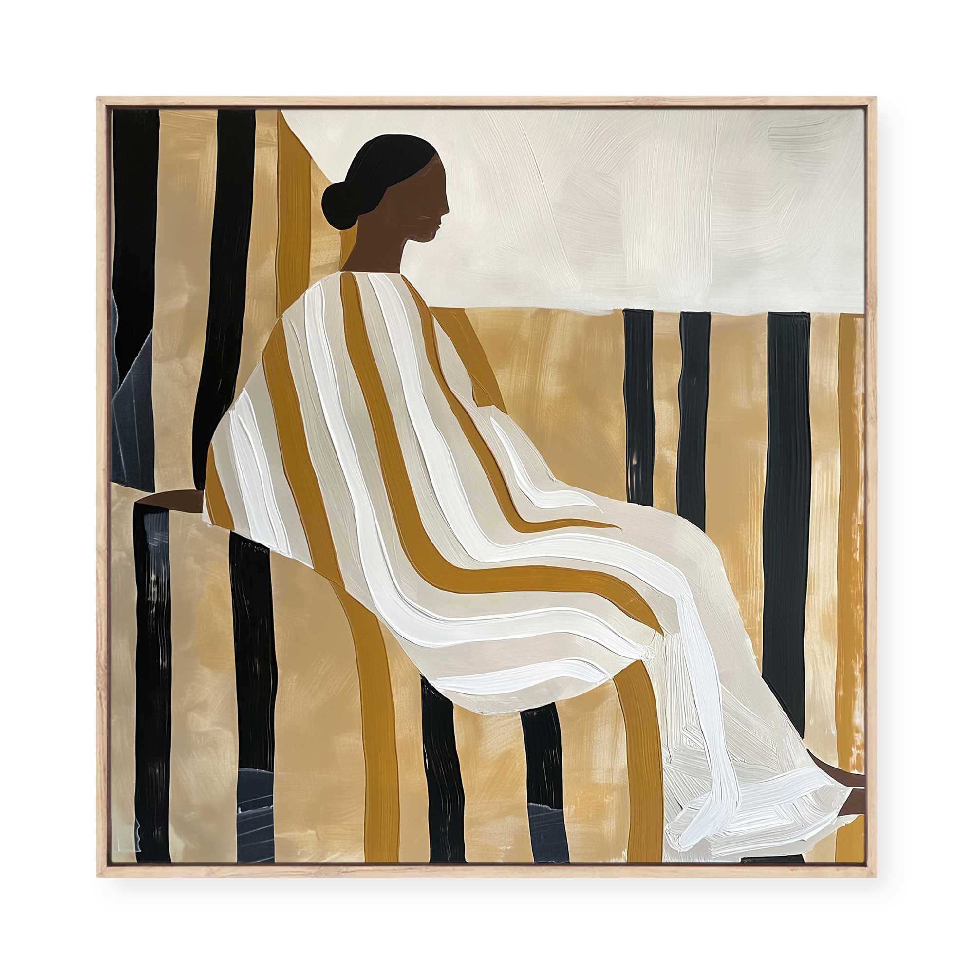Regal Stripes II | Framed Canvas
