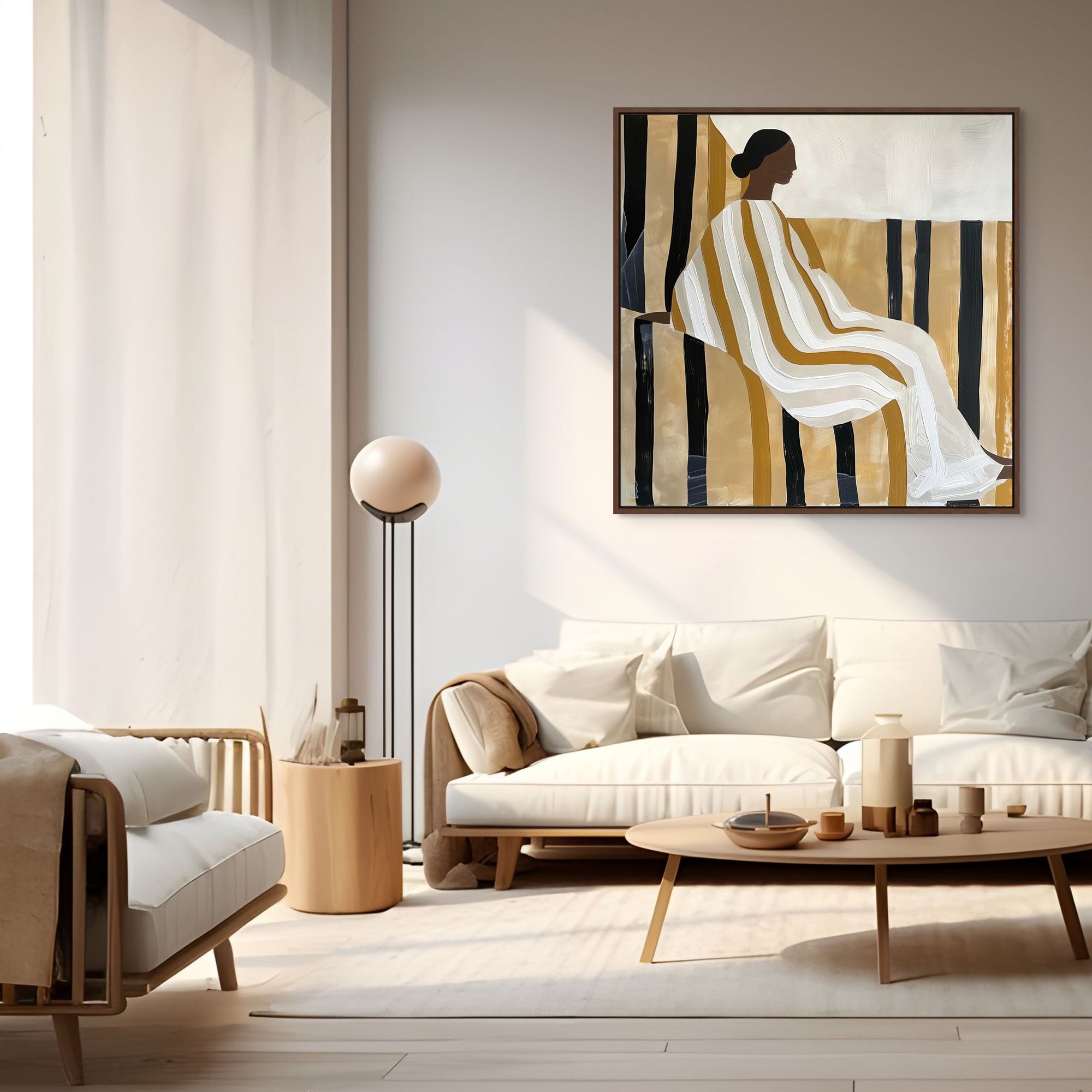 Regal Stripes II | Framed Canvas