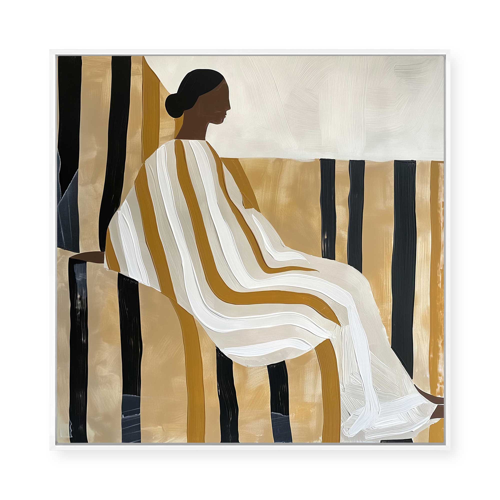 Regal Stripes II | Framed Canvas