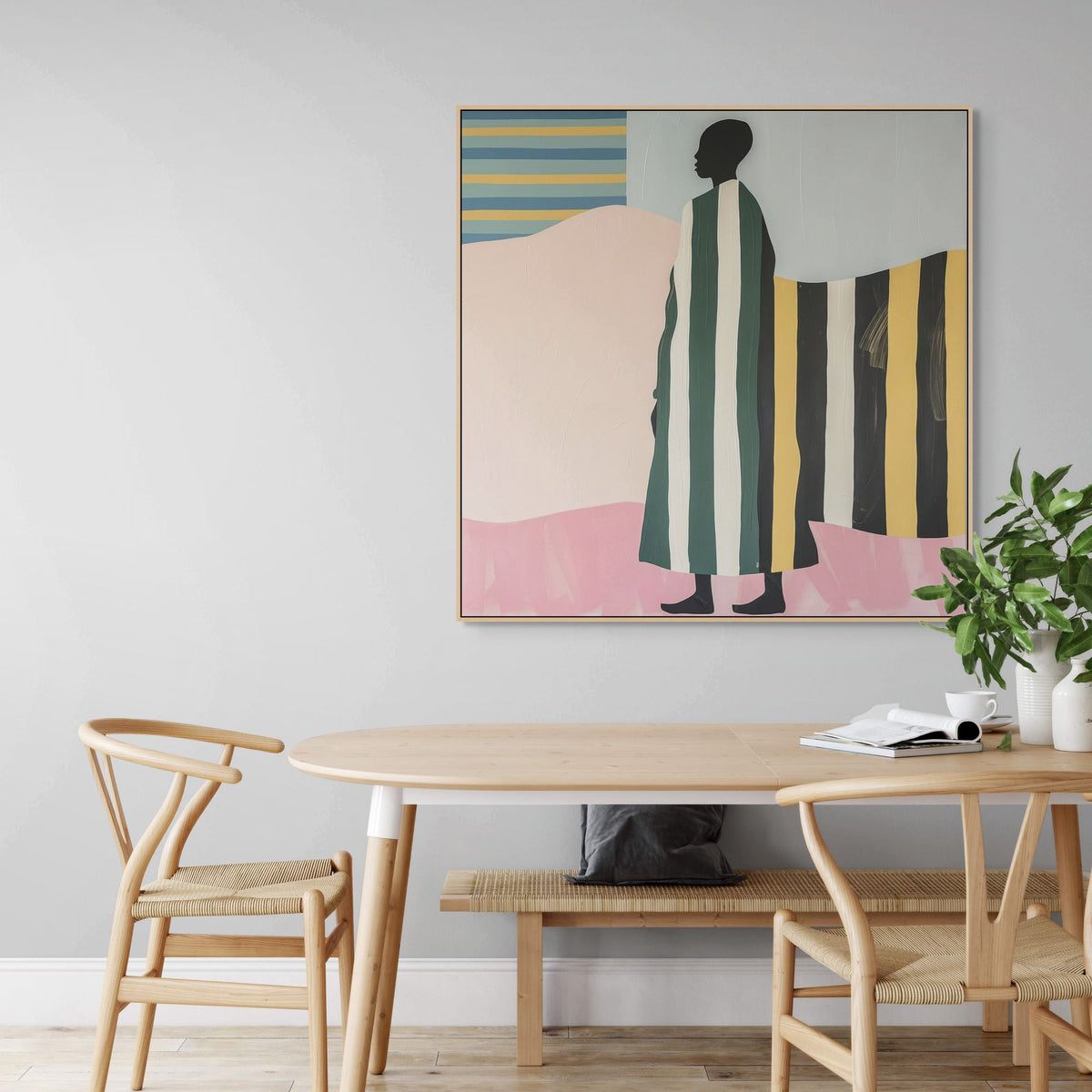 Regal Stripes III | Framed Canvas