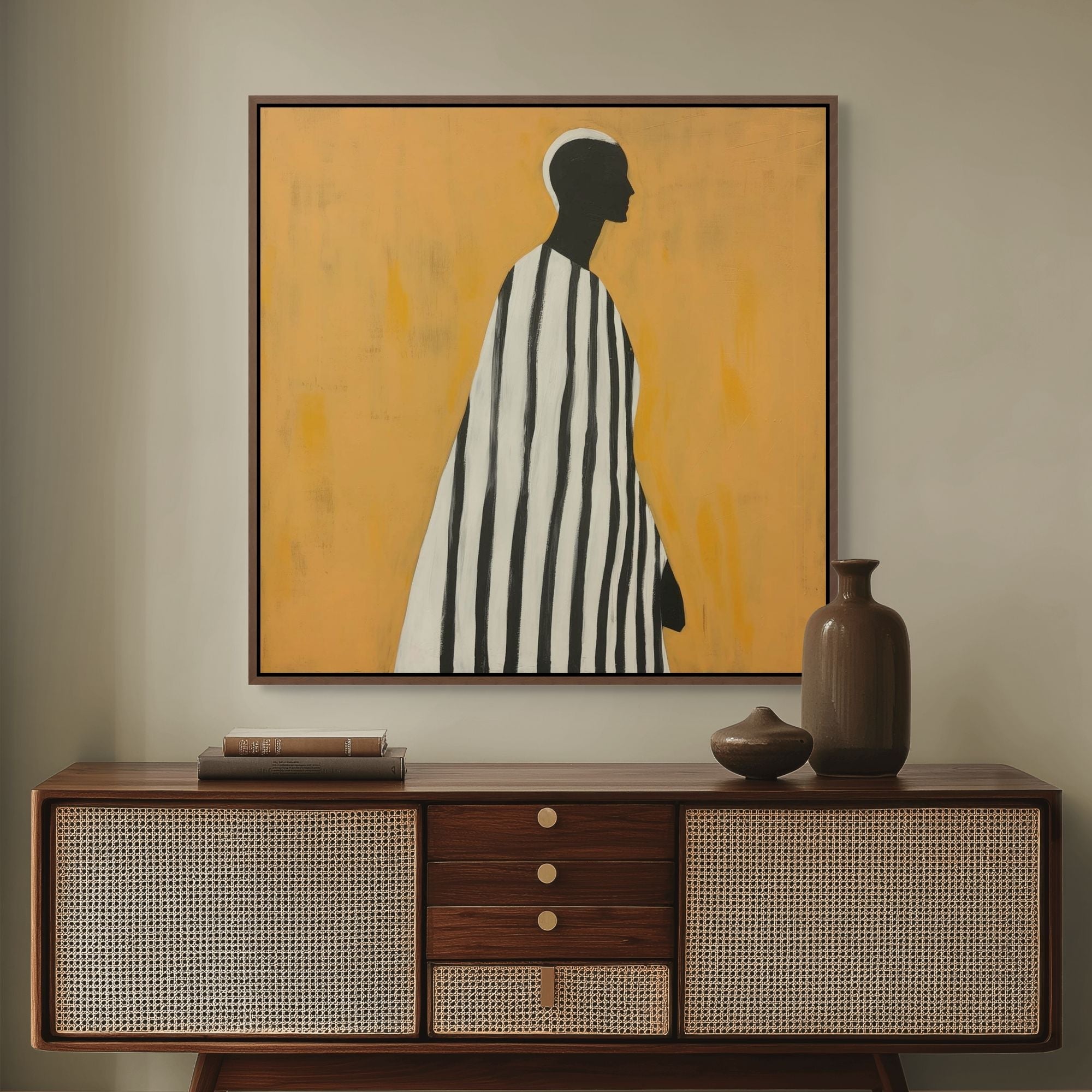 Regal Stripes I | Framed Canvas