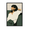 Relaxing Woman | Framed Canvas