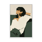 Relaxing Woman | Framed Canvas