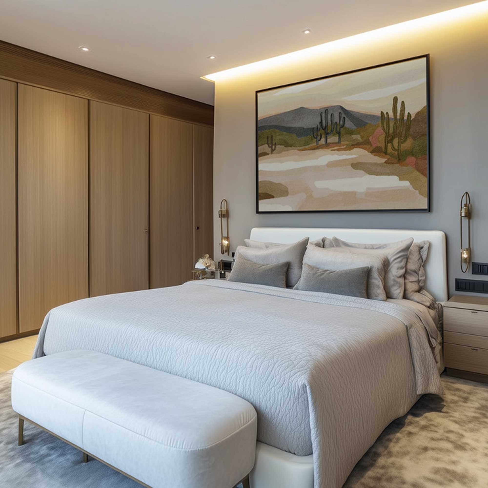 Rocky Hill Cactus | Framed Canvas