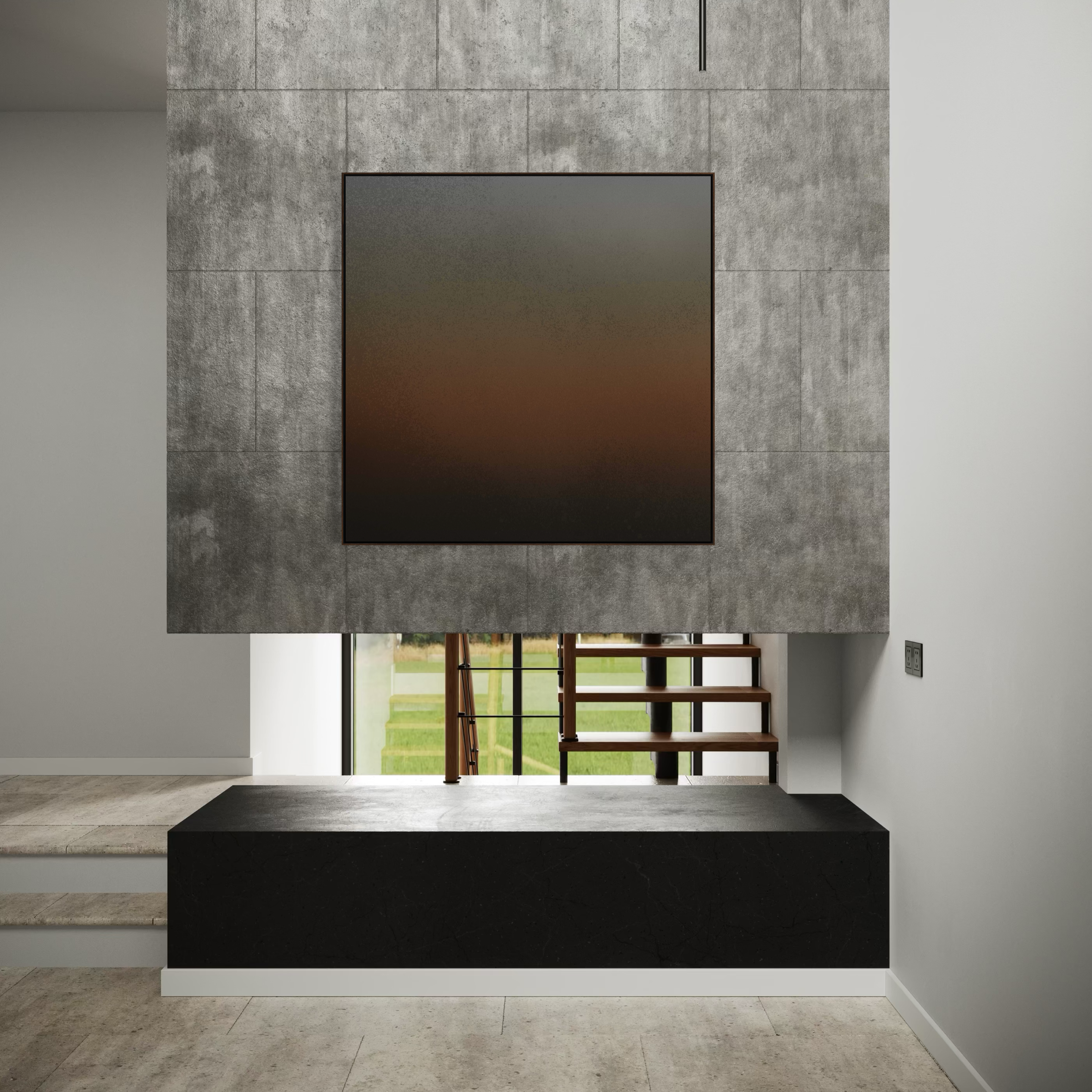 Royale Rust | Square | Framed Canvas