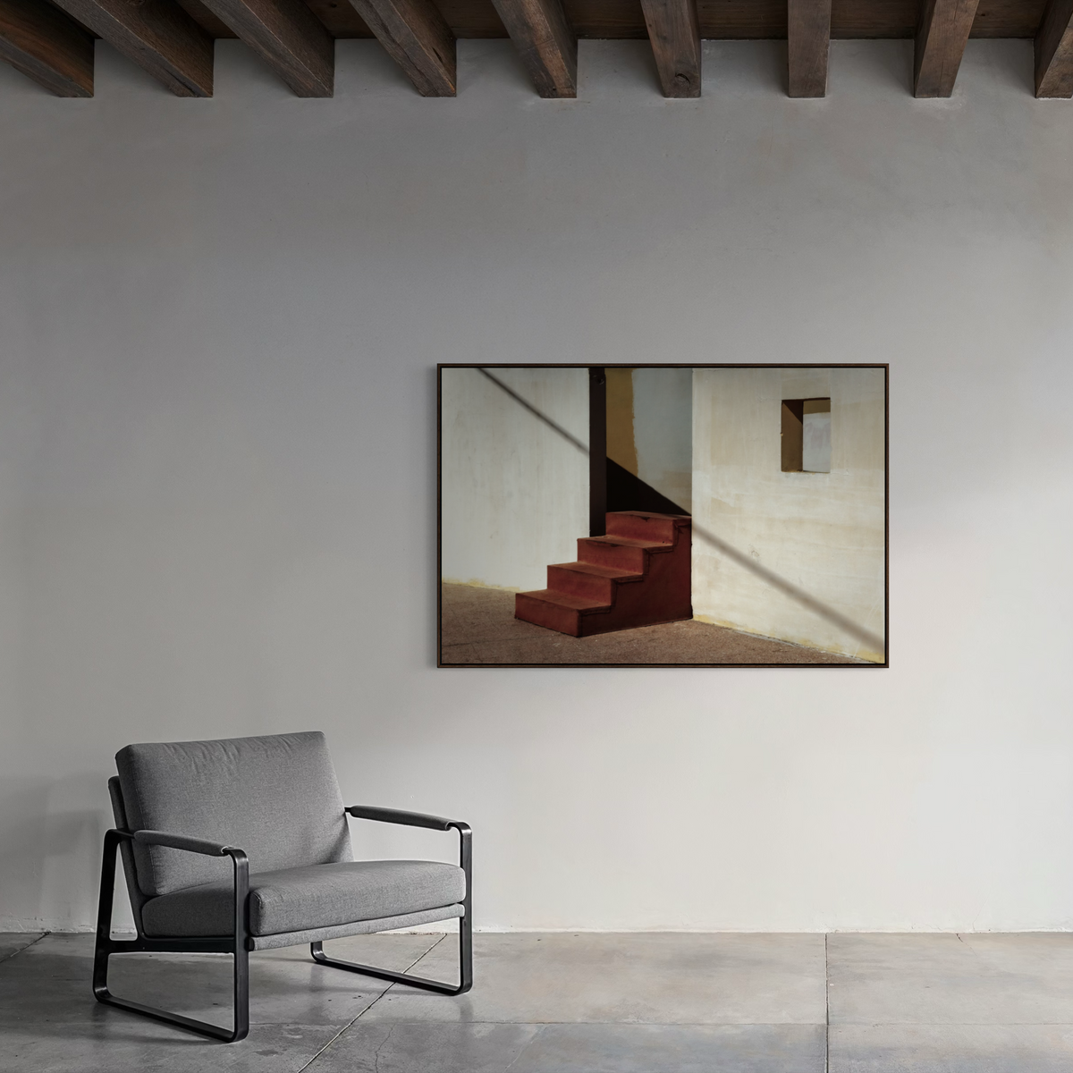 Rust and Shadows | Framed Canvas
