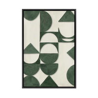 Sage Geometric Soft Balance | Framed Canvas