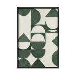 Sage Geometric Soft Balance | Framed Canvas