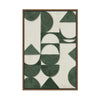 Sage Geometric Soft Balance | Framed Canvas