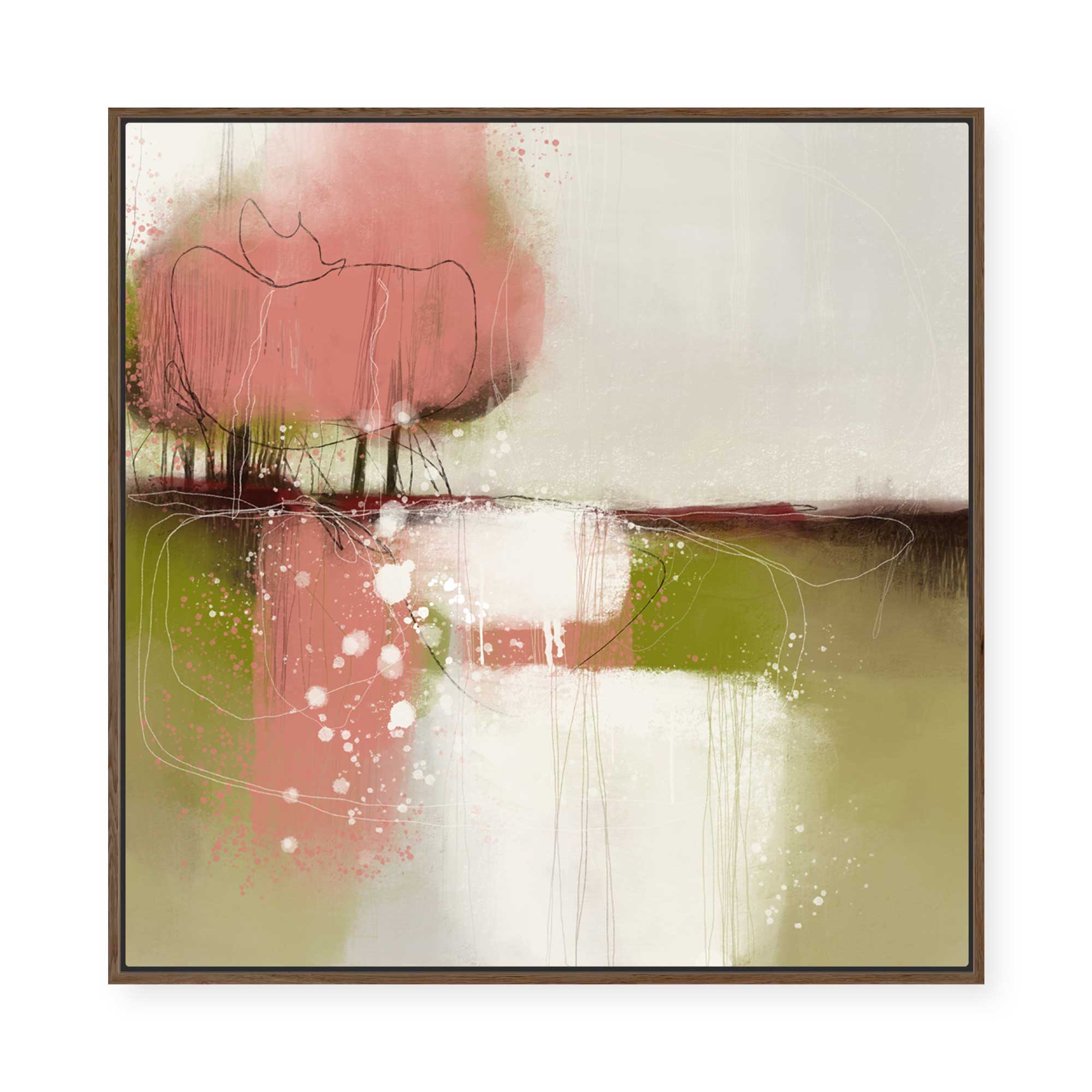 Serene Abstract Landscape | Framed Canvas