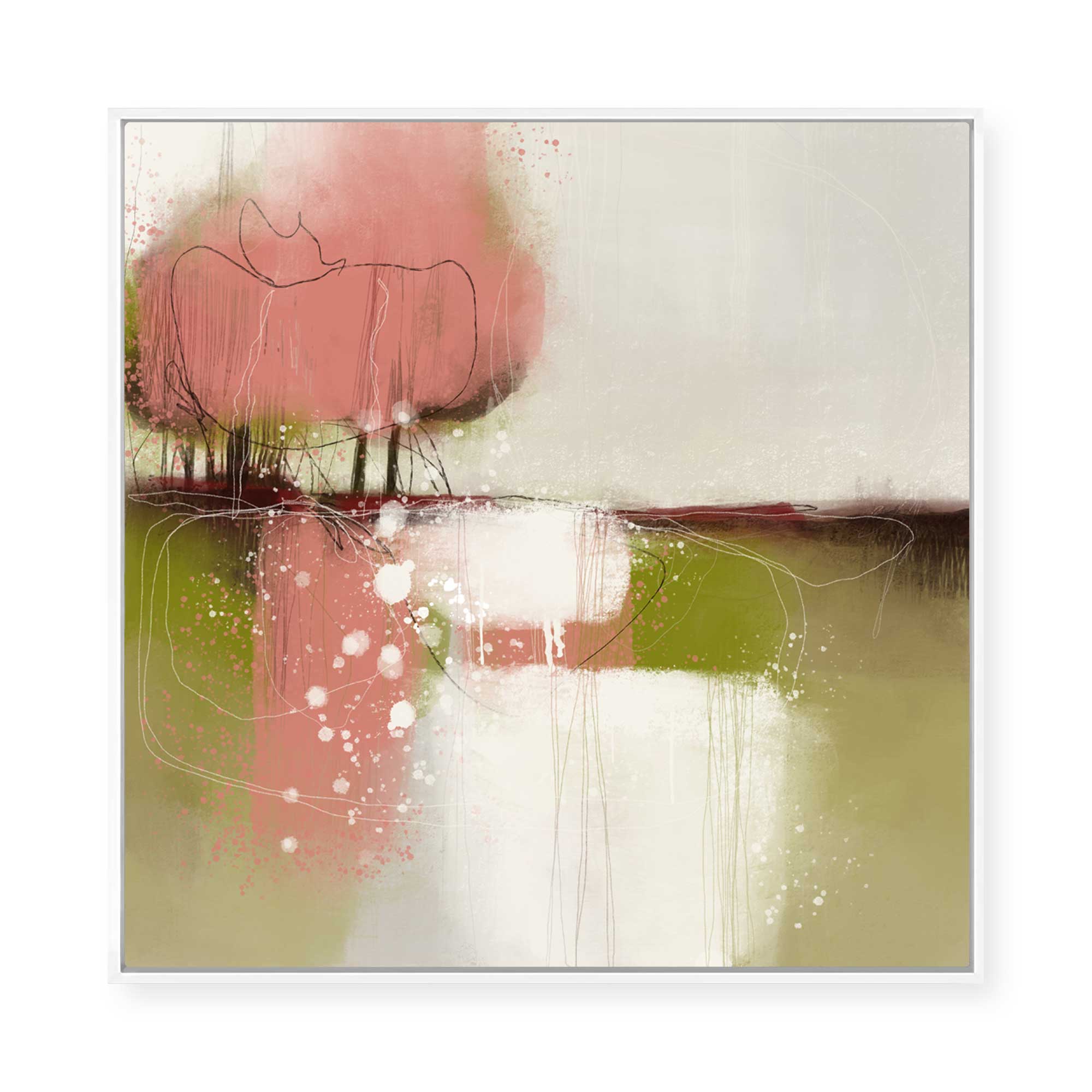 Serene Abstract Landscape | Framed Canvas