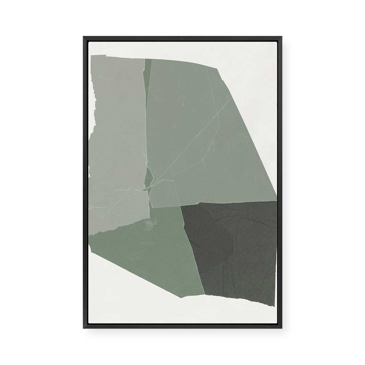 Shape of Green II | Framed Canvas