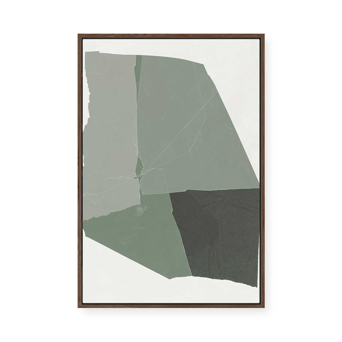 Shape of Green II | Framed Canvas