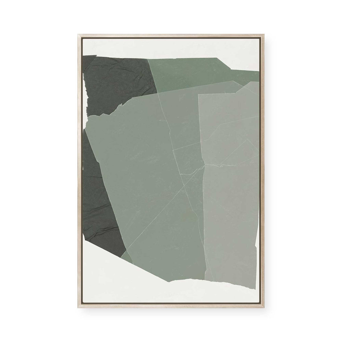 Shape of Green I | Framed Canvas