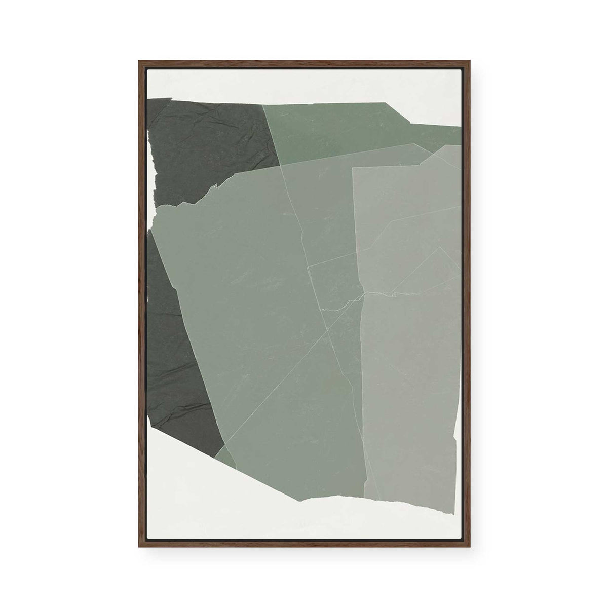 Shape of Green I | Framed Canvas