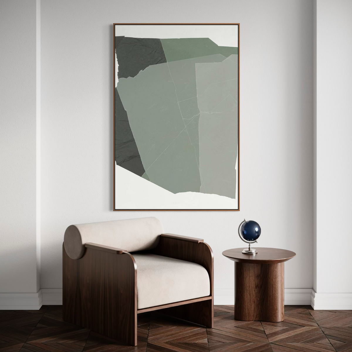 Shape of Green I | Framed Canvas