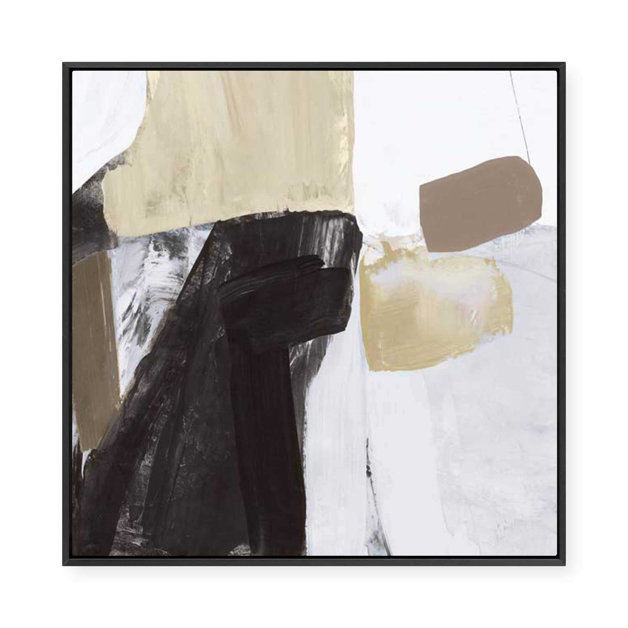 Shapes in Neutral Harmony | Framed Canvas