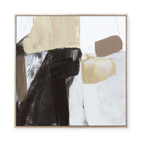 Shapes in Neutral Harmony | Framed Canvas