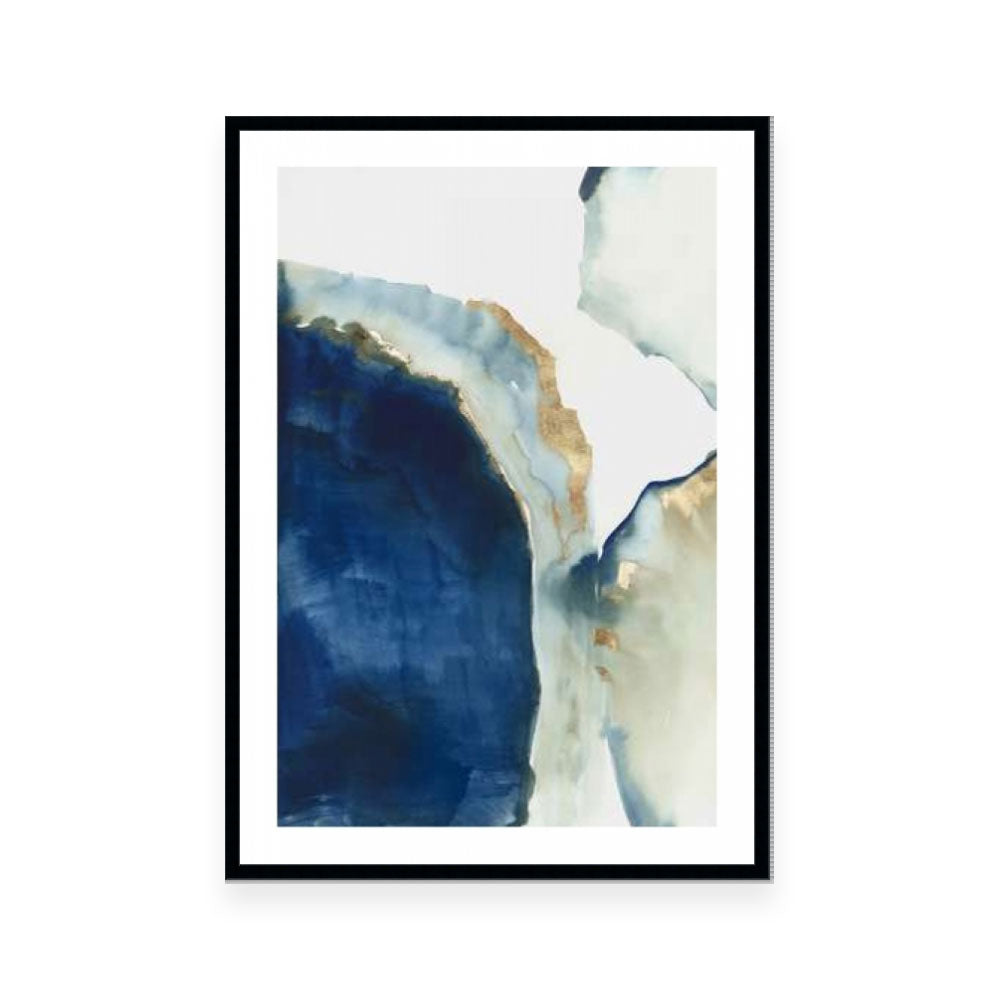 Shapes of Blue Watercolor I