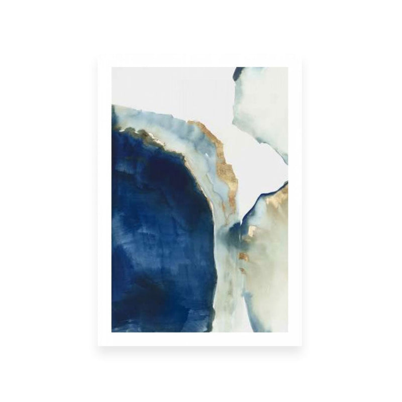 Shapes of Blue Watercolor I