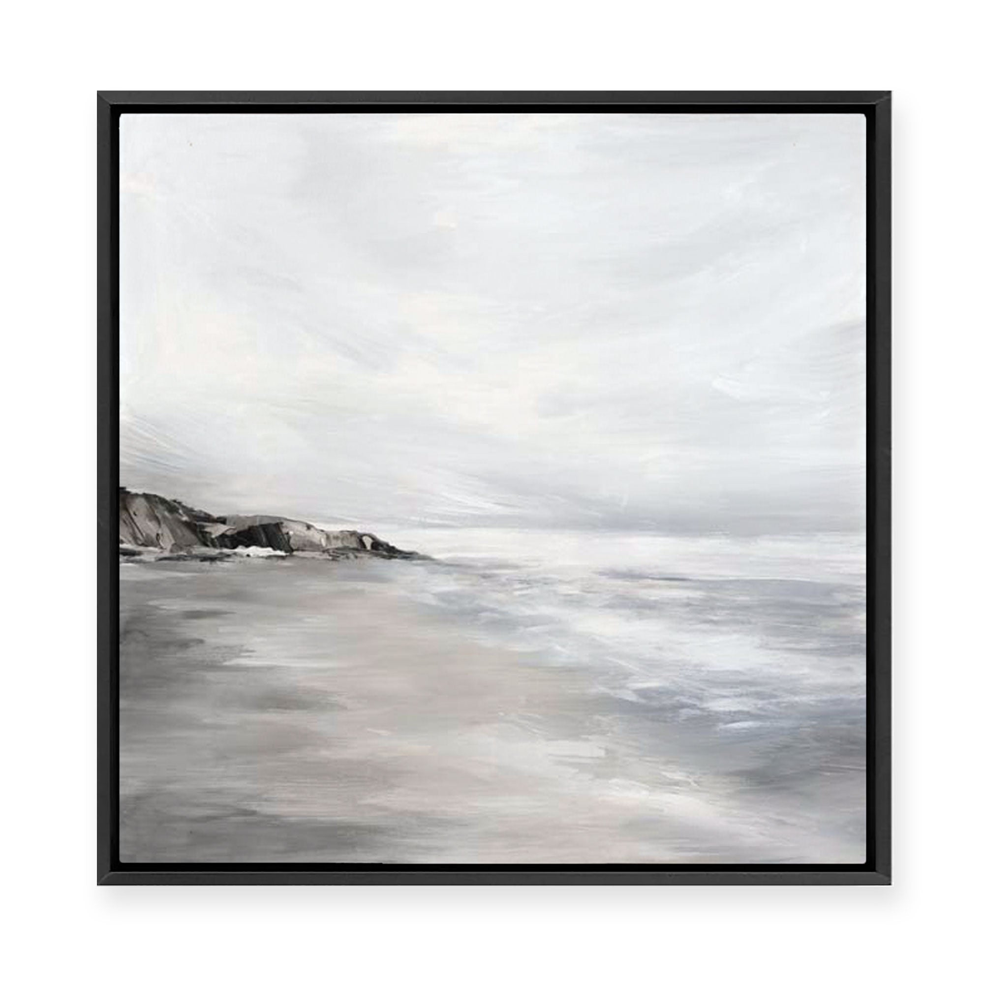 Silver Waves | Framed Canvas