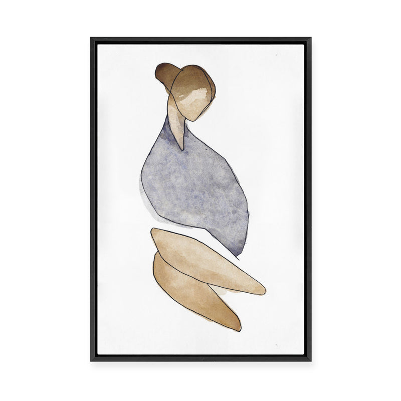 Sitting Woman No.4 | Framed Canvas