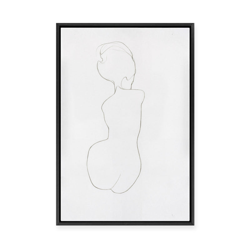 Sitting Woman No.5 | Framed Canvas