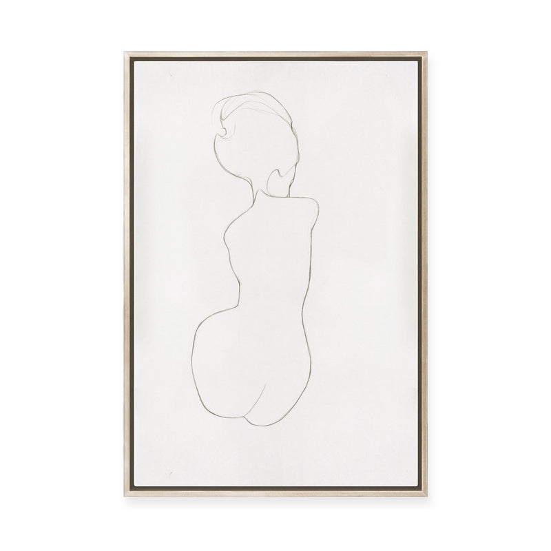 Sitting Woman No.5 | Framed Canvas