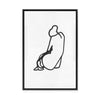 Sitting Woman No.6 | Framed Canvas