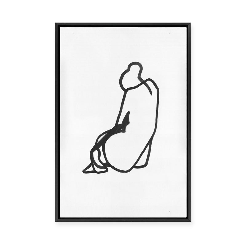 Sitting Woman No.6 | Framed Canvas