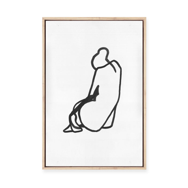 Sitting Woman No.6 | Framed Canvas