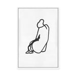 Sitting Woman No.6 | Framed Canvas