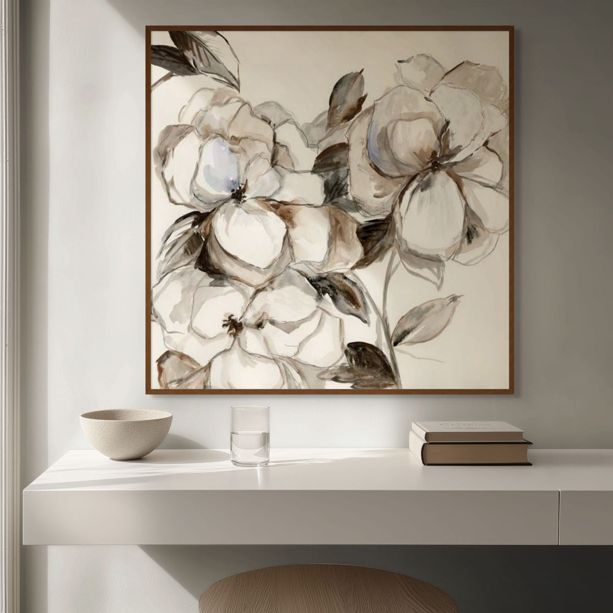 Sketch Floral I | Framed Canvas