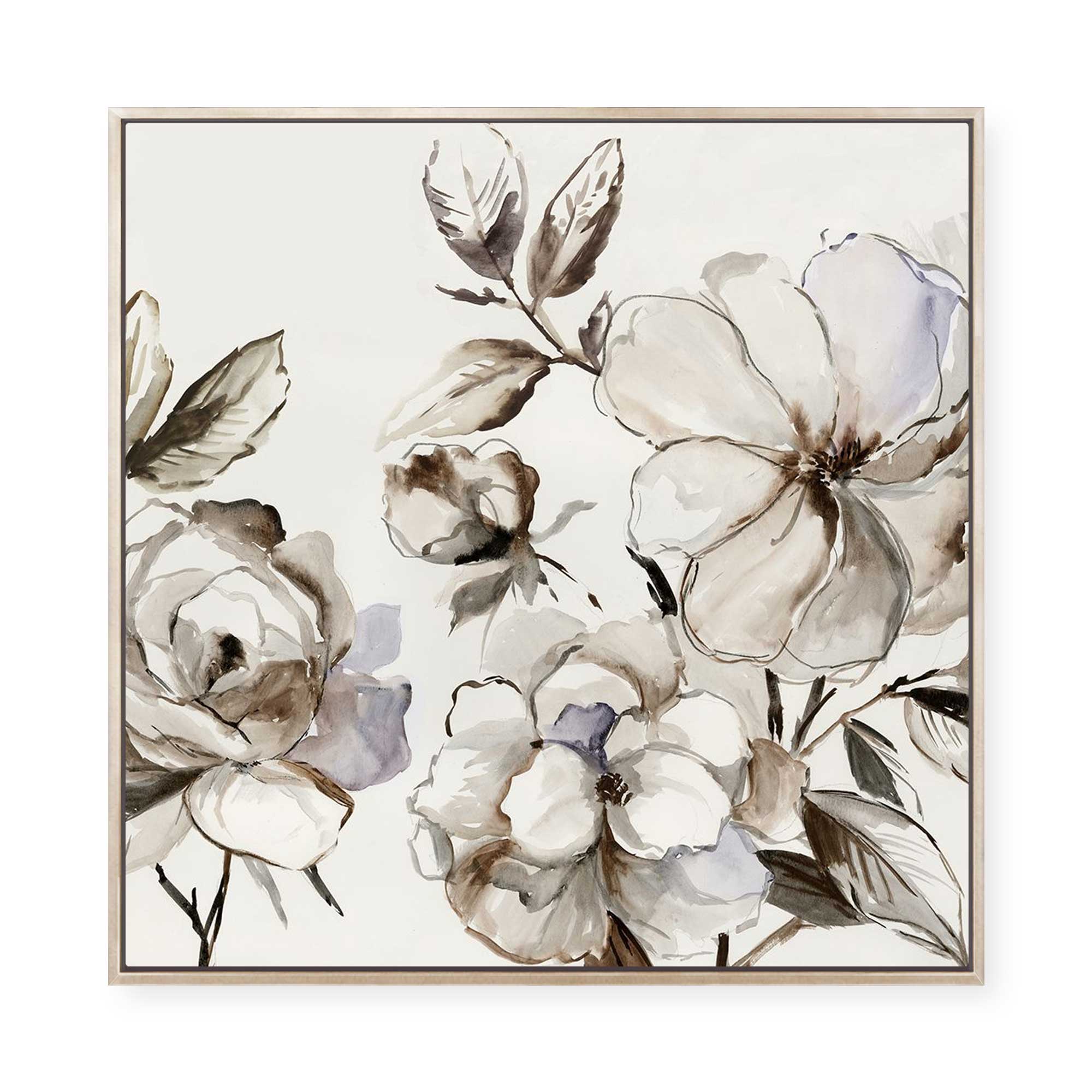 Sketch Floral II | Framed Canvas
