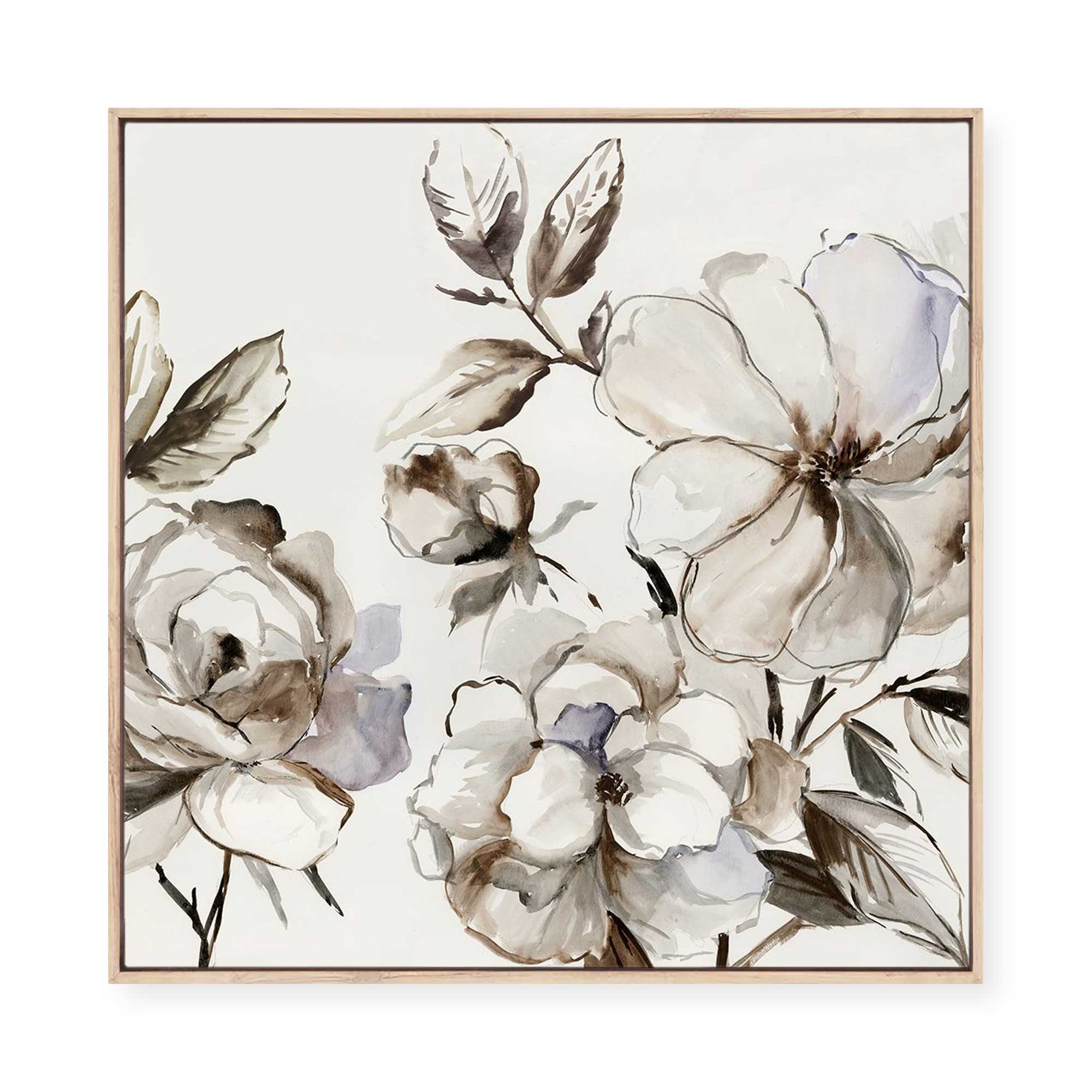 Sketch Floral II | Framed Canvas