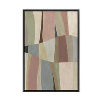 Soft Curves in Muted Hues | Framed Canvas