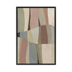 Soft Curves in Muted Hues | Framed Canvas