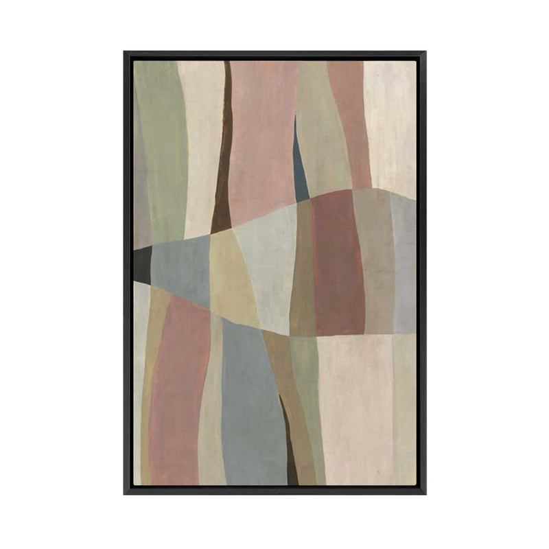 Soft Curves in Muted Hues | Framed Canvas