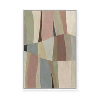 Soft Curves in Muted Hues | Framed Canvas