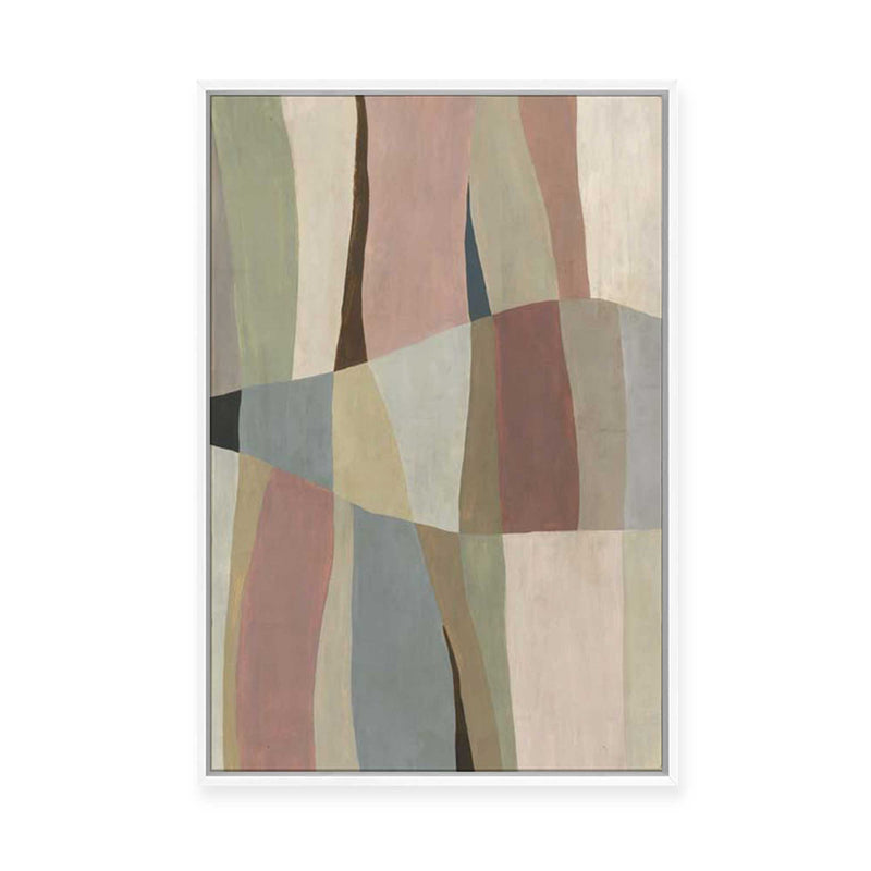 Soft Curves in Muted Hues | Framed Canvas