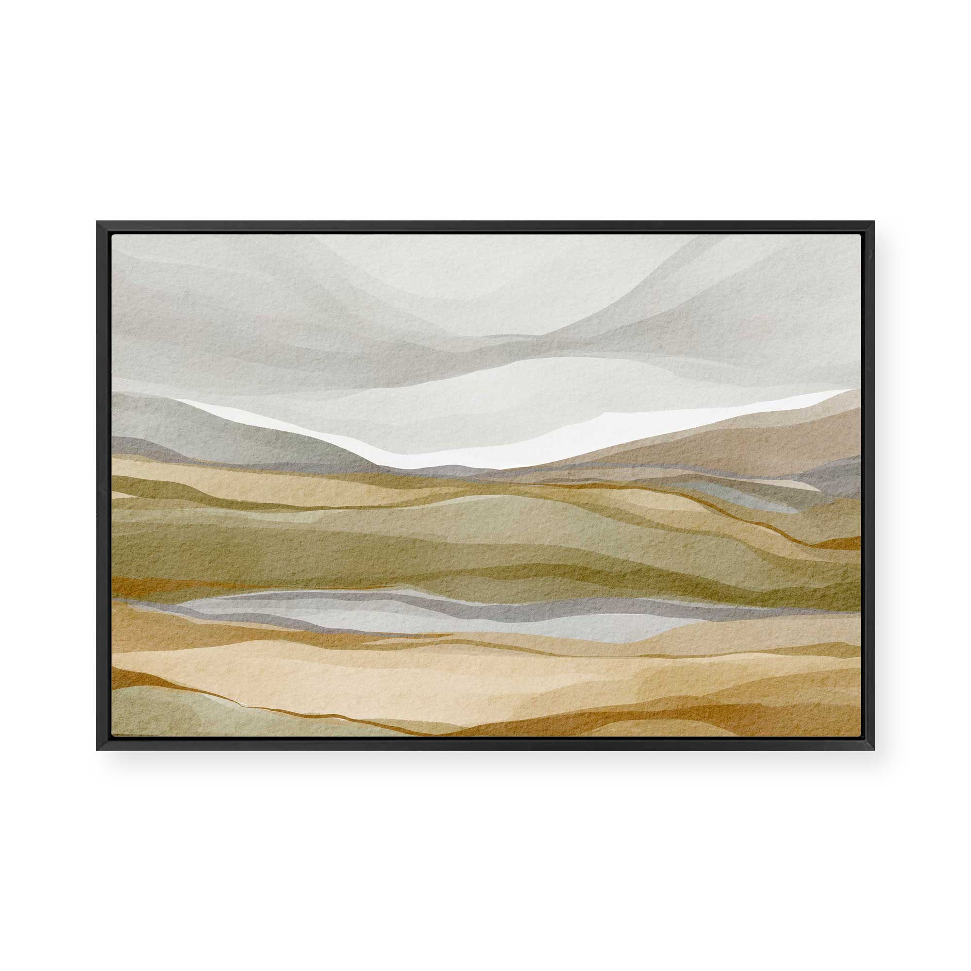 Soft Earthen Tone Landscape | Framed Canvas