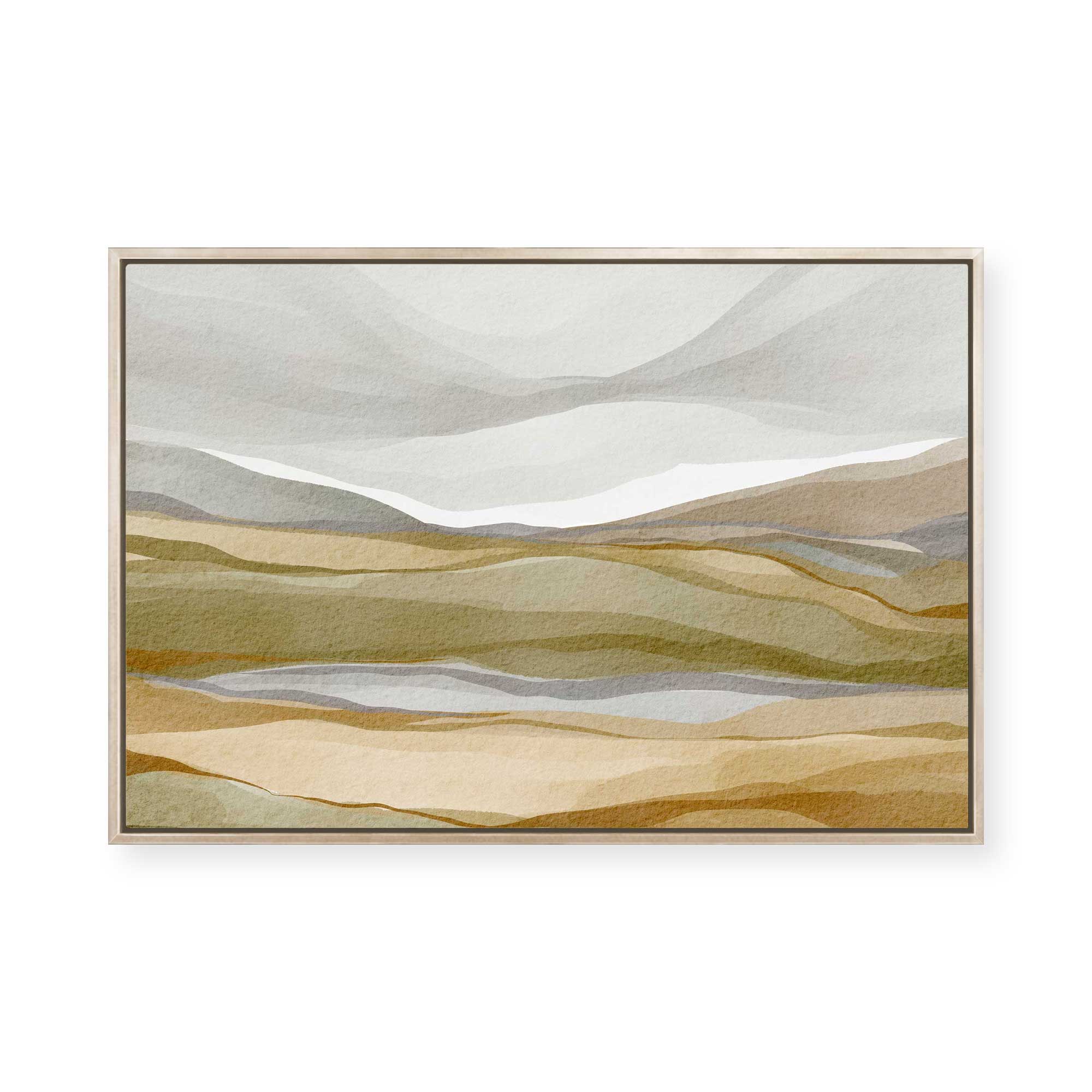 Soft Earthen Tone Landscape | Framed Canvas