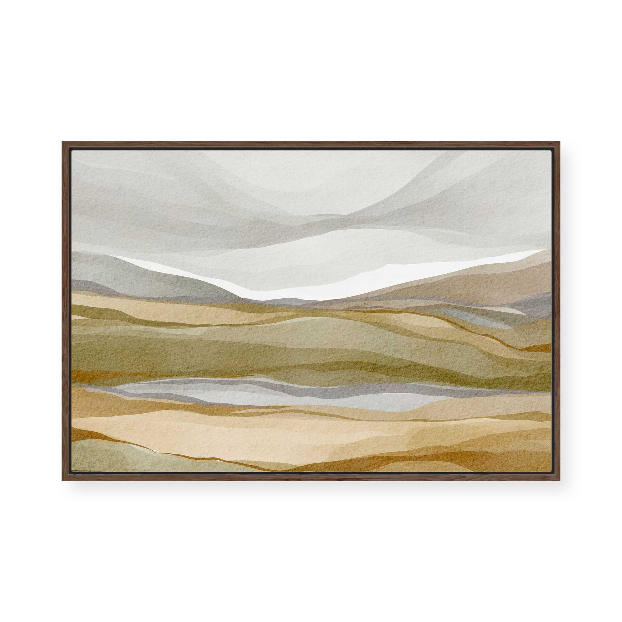 Soft Earthen Tone Landscape | Framed Canvas