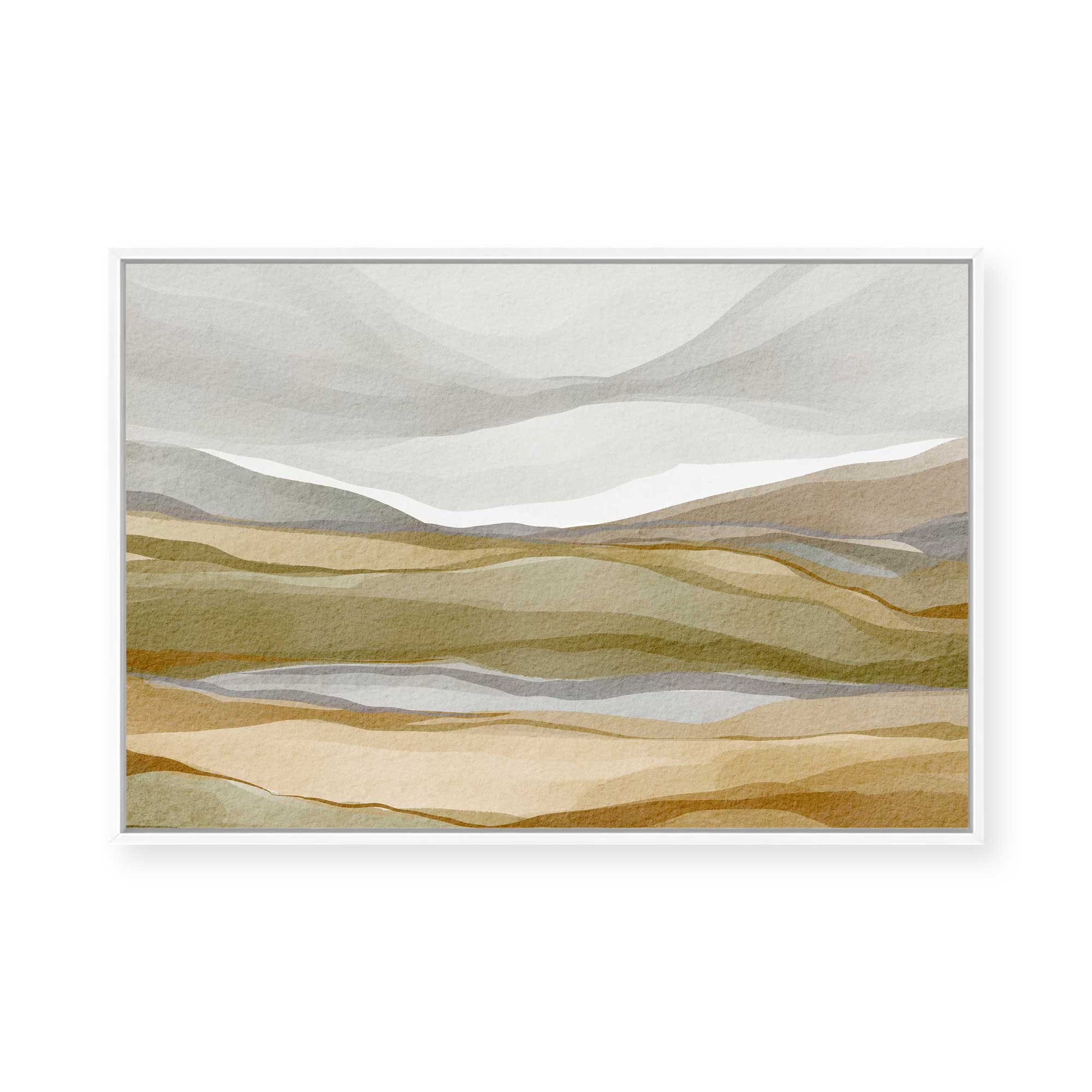 Soft Earthen Tone Landscape | Framed Canvas