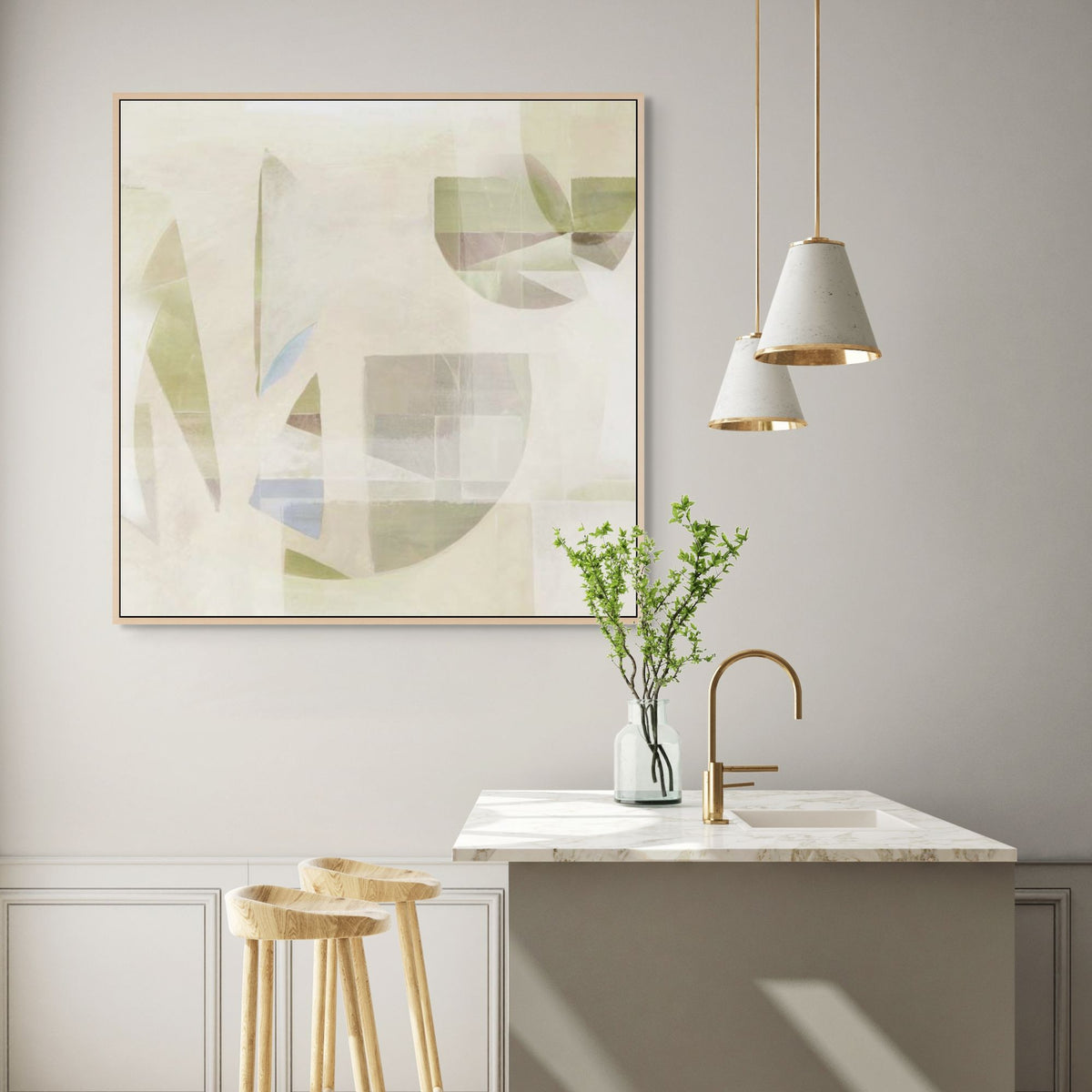 Soft Echoes II | Framed Canvas