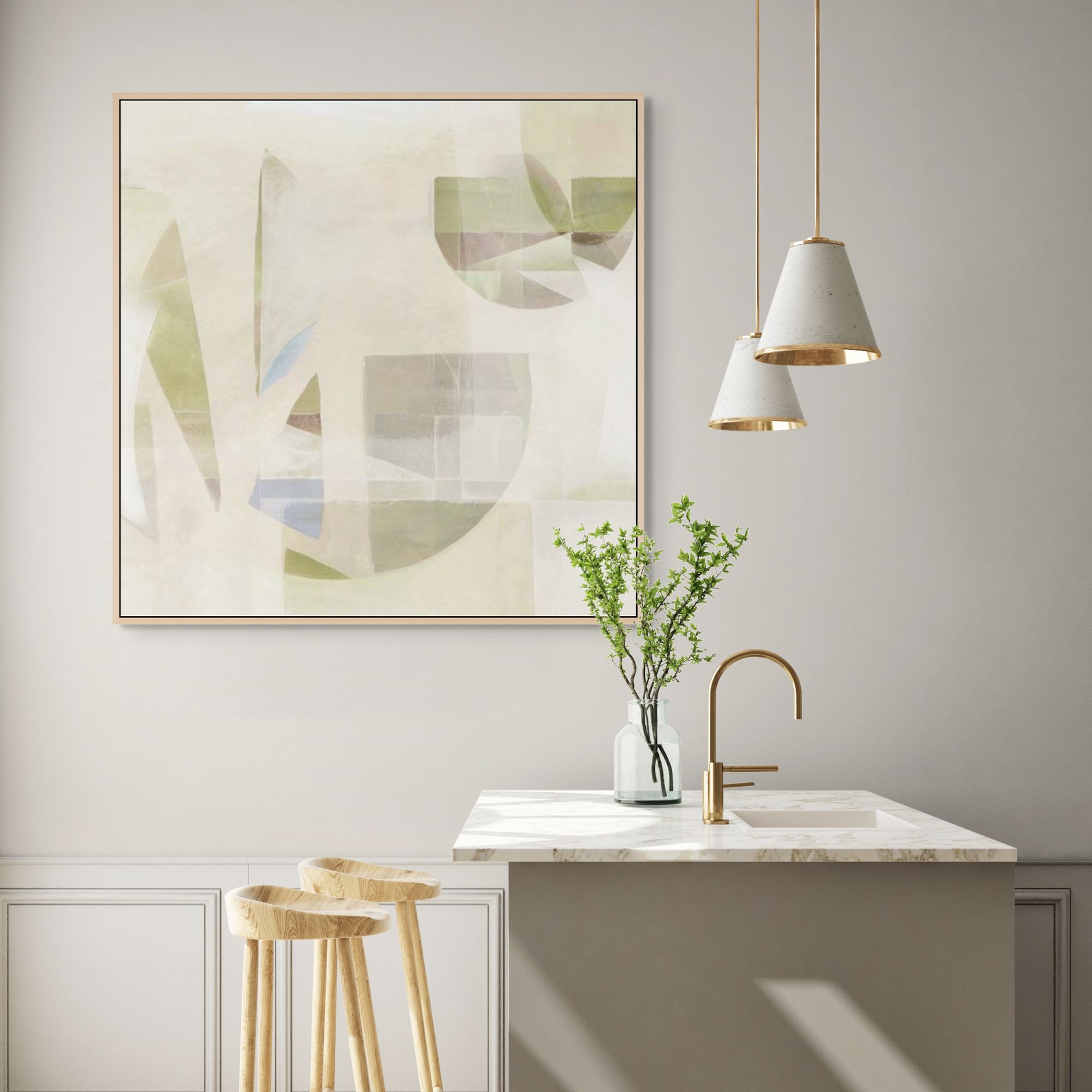 Soft Echoes II | Framed Canvas