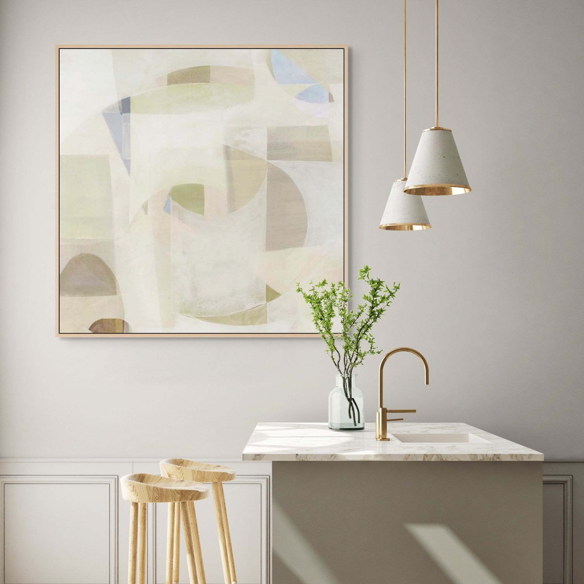 Soft Echoes I | Framed Canvas