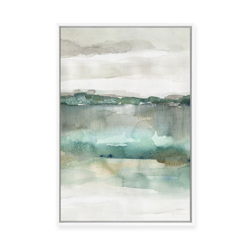 Soft Emerald Harmony | Framed Canvas