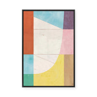 Soft Geometric Abstract | Framed Canvas