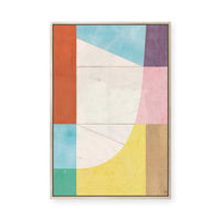 Soft Geometric Abstract | Framed Canvas